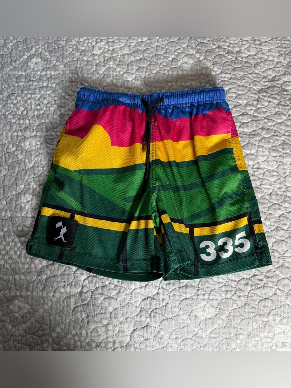 Baseballism Graphic Kids Baseball Shorts, youth medium.